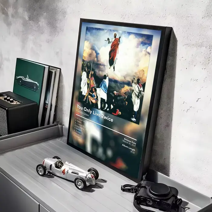 Affiche décorative murale de rappeur, album de musique pop F-Freddie Gibbs, autocollants d'art mural