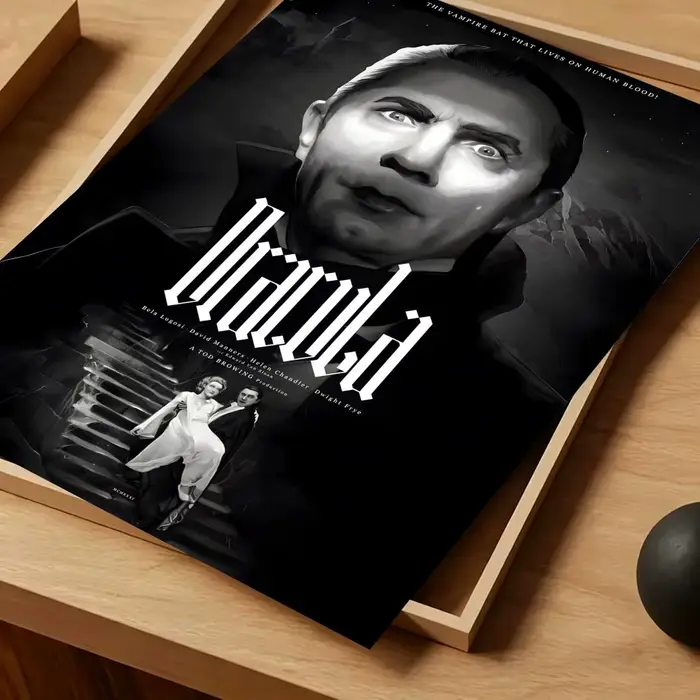 Affiche de film D-Dracula, autocollant artistique auto-adhésif en papier imperméable, décoration mur