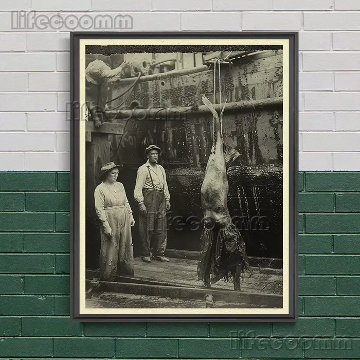 Affiche d'art de photographie de sirène d'horreur vintage