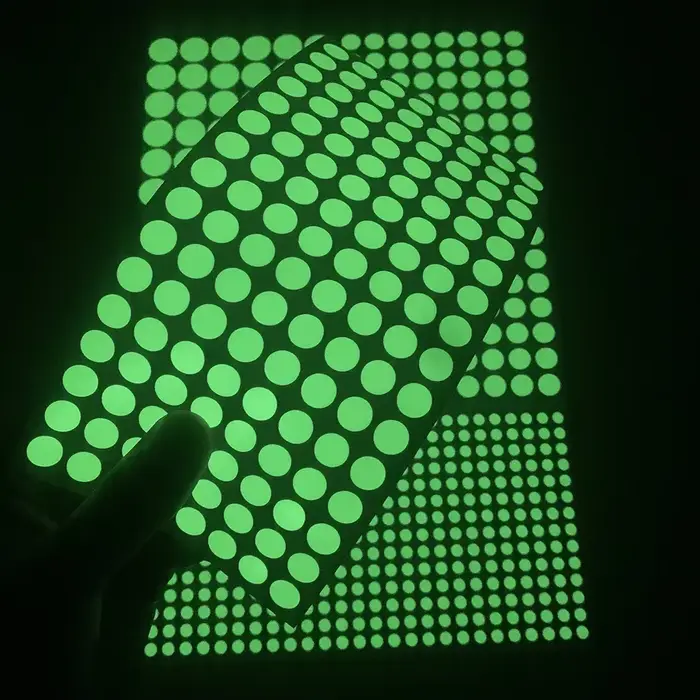 Autocollants muraux lumineux fluorescents, points lumineux, autocollants décoratifs auto-adhésifs po