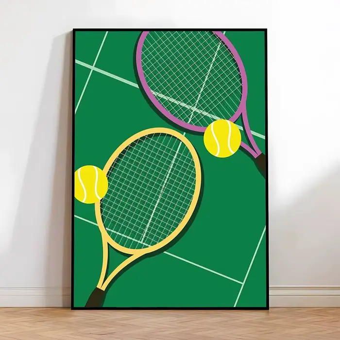 Peinture de tennis minimaliste moderne