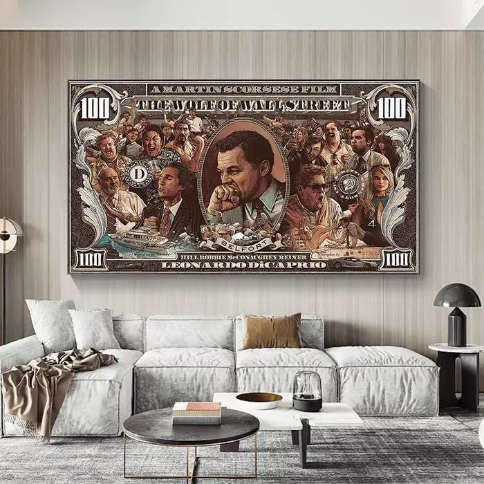 Toile de peinture Graffiti Street Money Art 100 Dollar