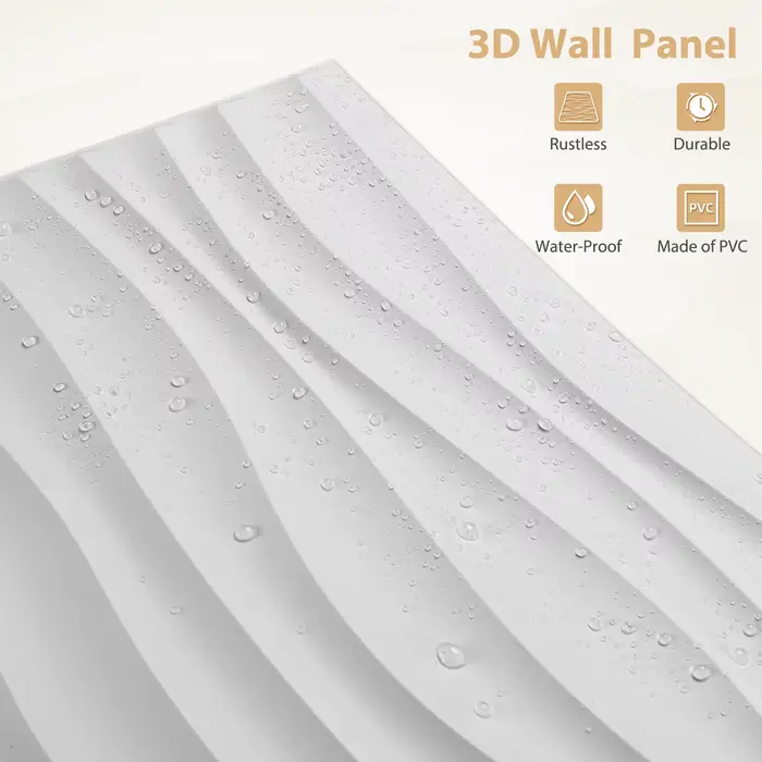 Panneaux Ondulés en PVC pour Décoration Murale Intérieure