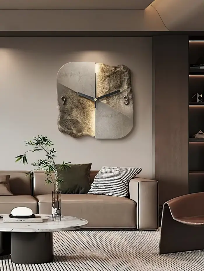 Horloge murale suspendue de luxe légère pour restaurant