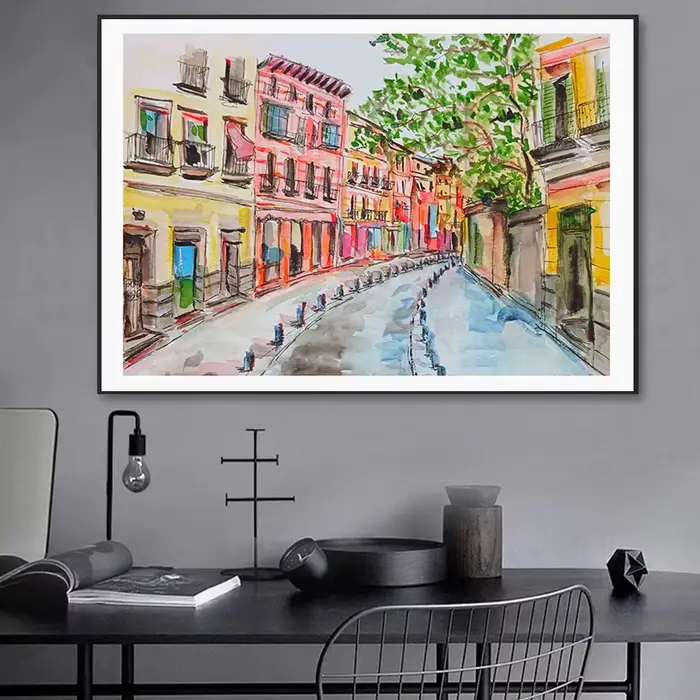 Affiches d'illustration modernes de Madrid