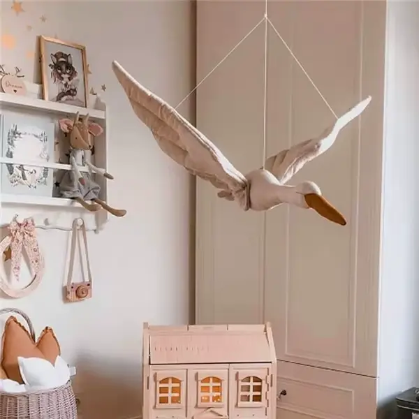 Nouvelle décoration murale créative pour chambre de bébé fille : Cisaille en peluche suspendue, cous