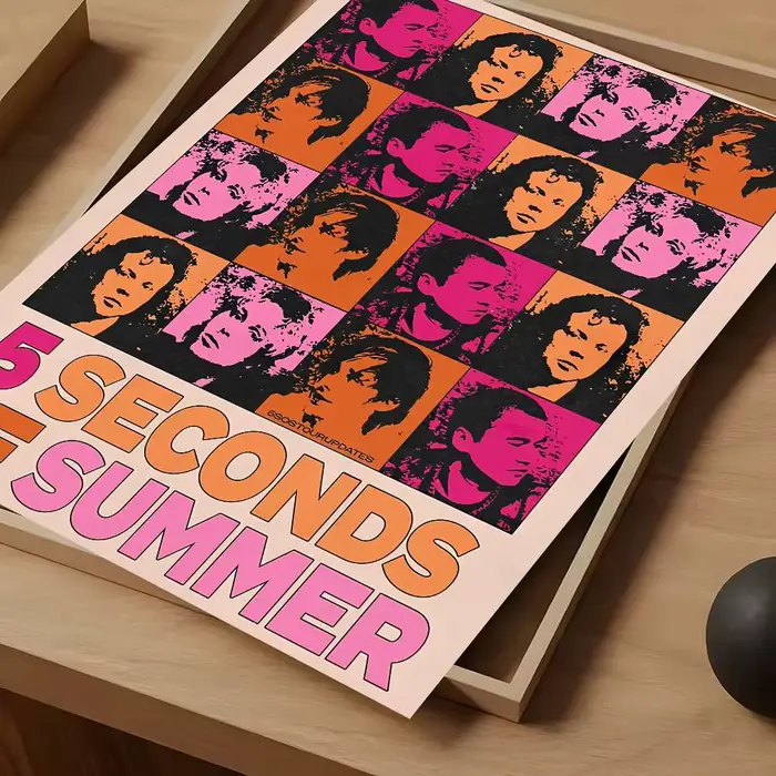 Affiche de film Vintage étanche, bande 5 secondes d'été S-SOS, impression d'art mural de haute quali