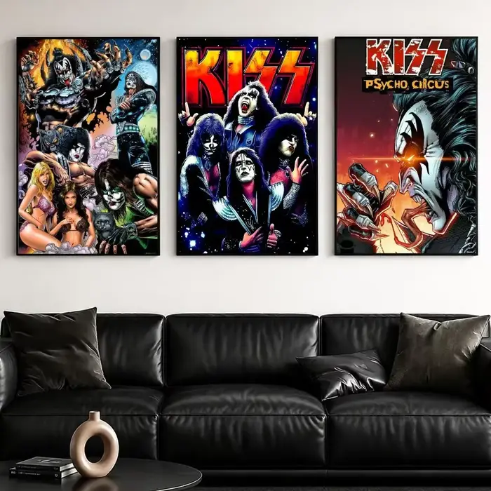 K-kiss band – affiche sur toile avec peinture et calligraphie