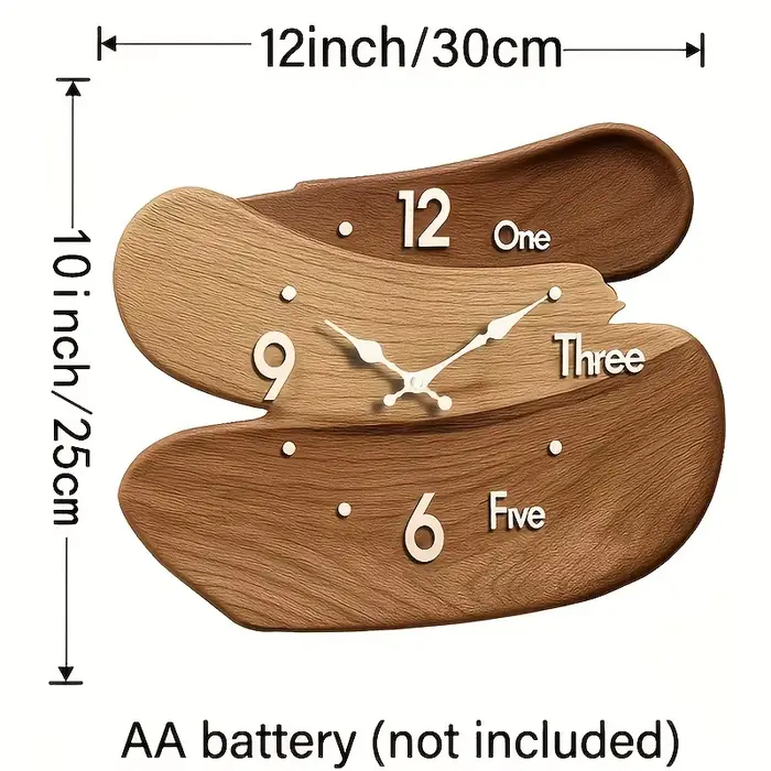 1 pièces horloge murale en bois maison salon décor fond mur horloge décorative créative horloge mura