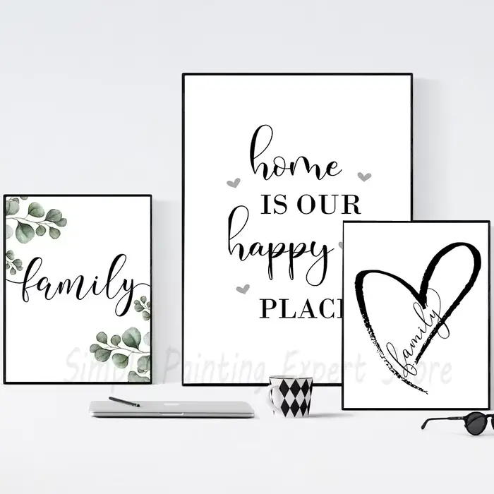 Happy Family Citation Wall Art