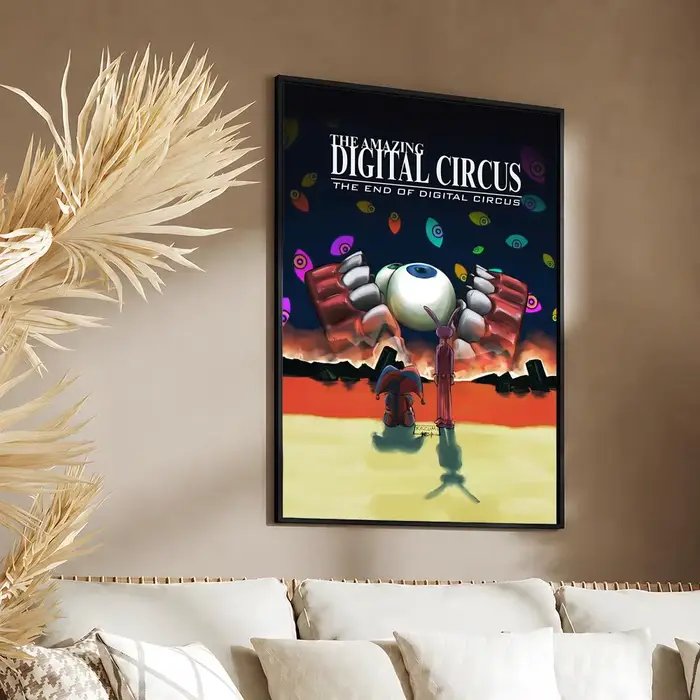 Affiche décorative autocollante en PP, affiche de cirque numérique A-Amazing, imperméable, pour appartement et chambre à coucher