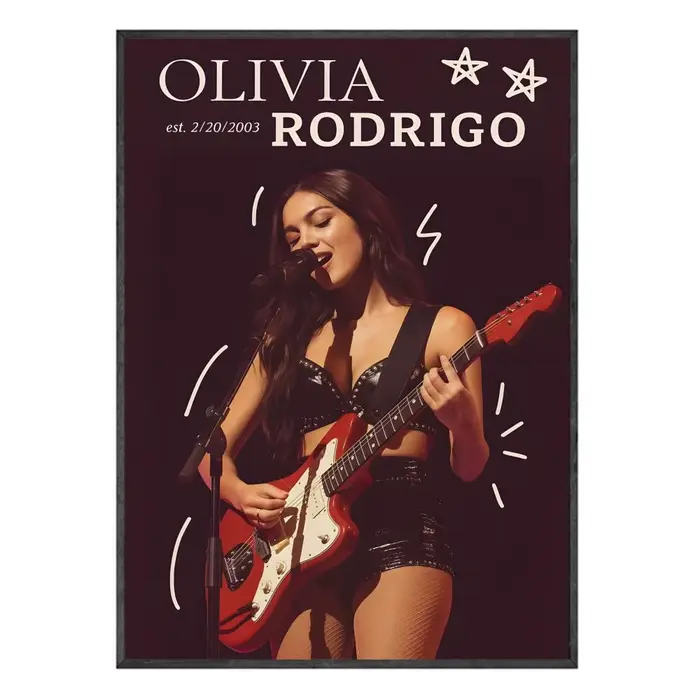 Affiche d'art sur toile Singer O-Olivias R-Rodrigos, peinture calligraphique, décoration moderne pou
