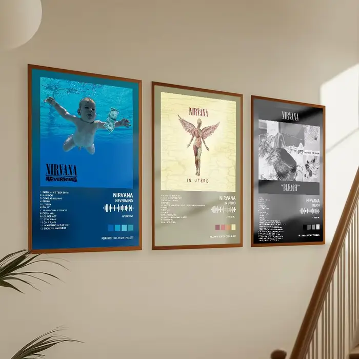 N-Nirvanas affiche Album couverture artistique chansons musique Rap mur papier étanche autocollant pour salon décor à la maison