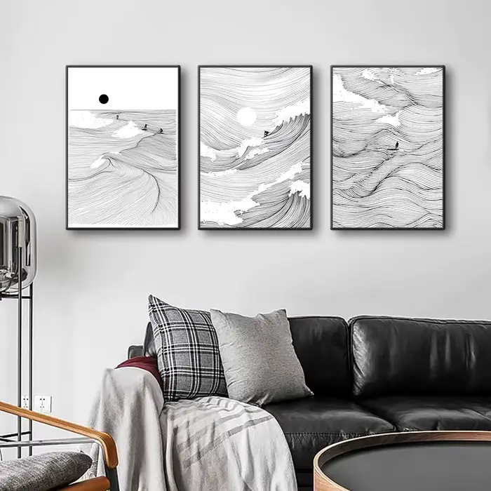 Whale Print Canvas Painting