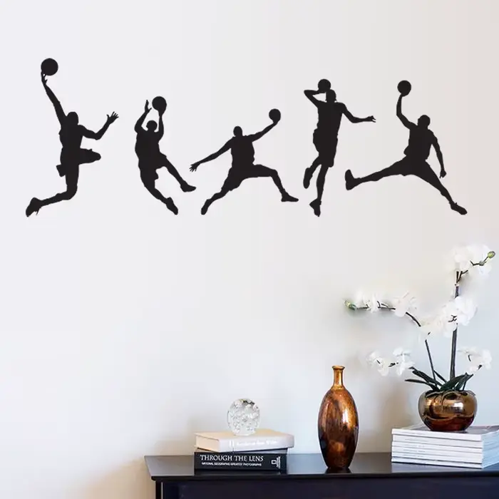 Autocollant mural créatif de basket-ball