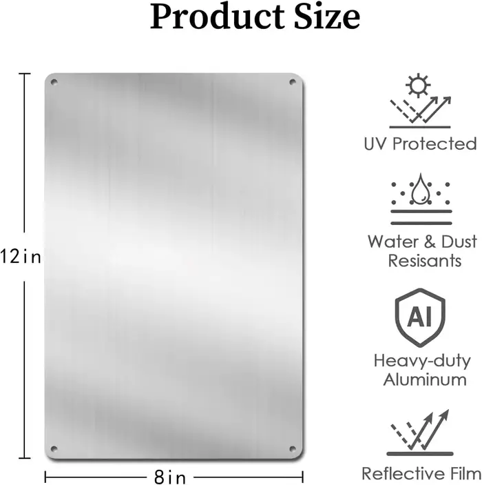 Pancarte en métal vintage rétro
