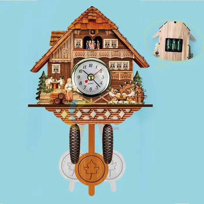 Horloge coucou Vintage artisanale pour salon