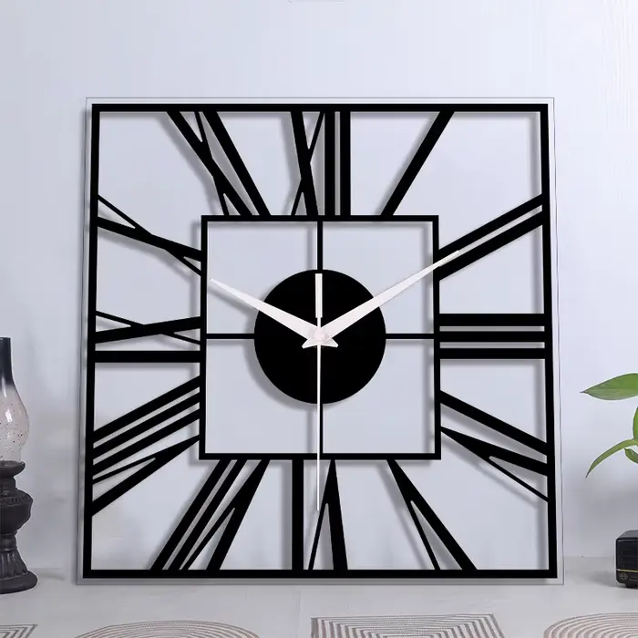 Horloge murale ronde en chiffre romain