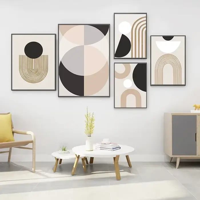 Affiches murales modernes et imprimés d'art mural de ligne abstraite minimaliste