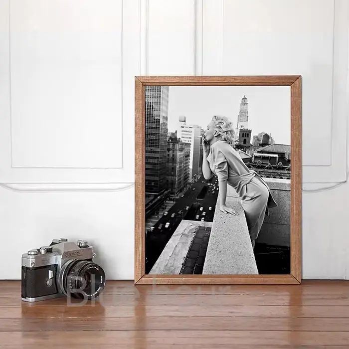 Affiche sur toile Vintage noire et blanche