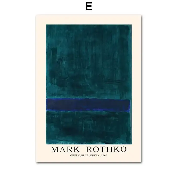 Mark Rothko – toile d'art mural rétro abstrait, affiches de Style d'exposition, décor de salon, pein