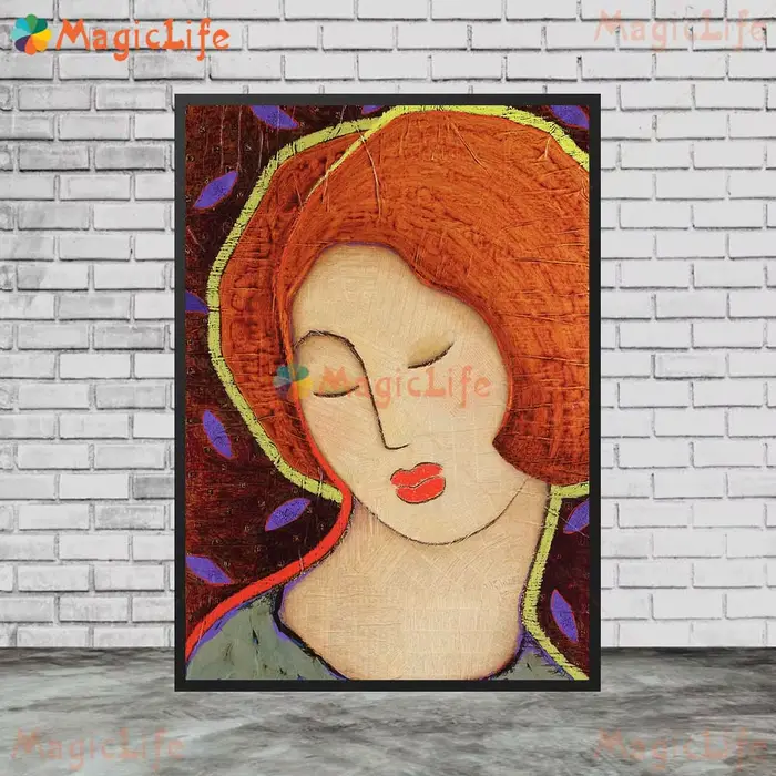 Affiche murale Vintage pour Portrait de fille