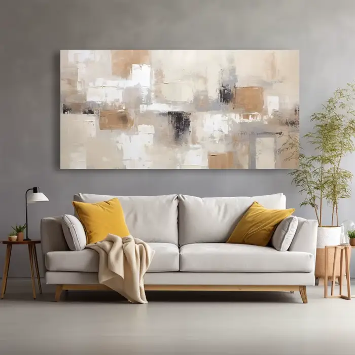Grand Art mural sur toile abstrait moderne