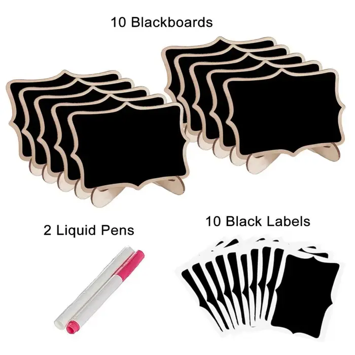 10 pièces tableaux signes avec chevalet support petits tableaux noirs pour fête mariages messages ta