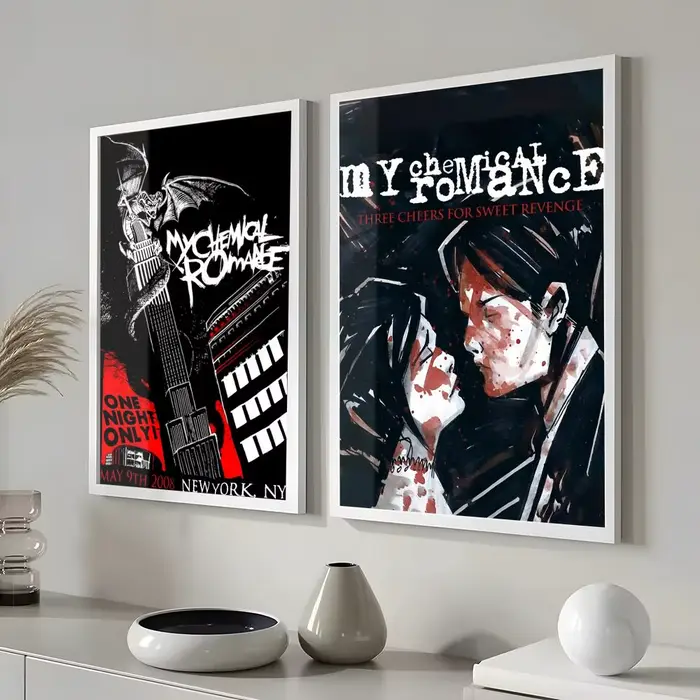 M-My C-chimique r-romance affiche moderne et élégante stickers muraux pour la décoration intérieure salon dortoir mur Art