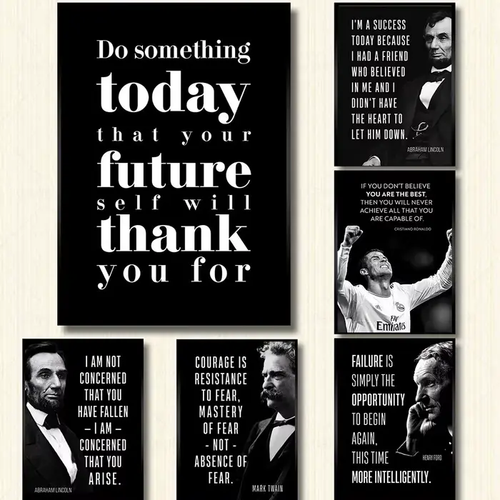 Affiche de phrases motivantes