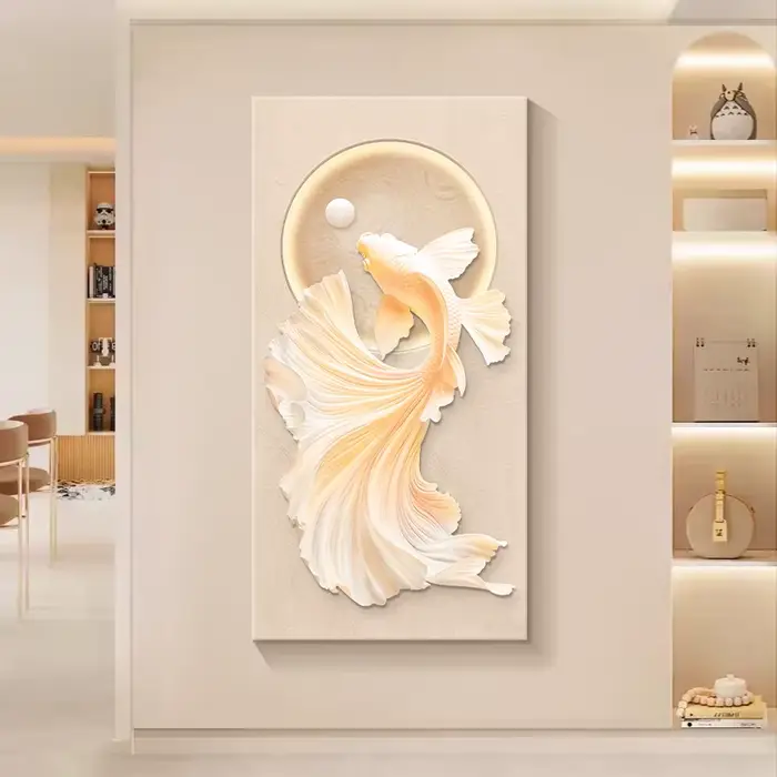 Peinture décorative à la fin du couloir
