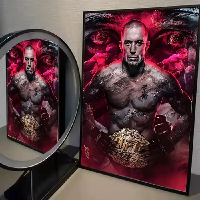 Affiche autocollante en papier imperméable, G-Georges S-St-Pierre "GSP", décoration murale pour café