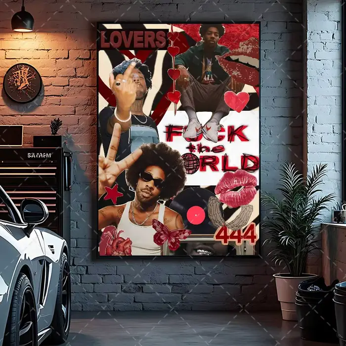 Affiche artistique Singer B-Brent F-Faiyaz avec impressions