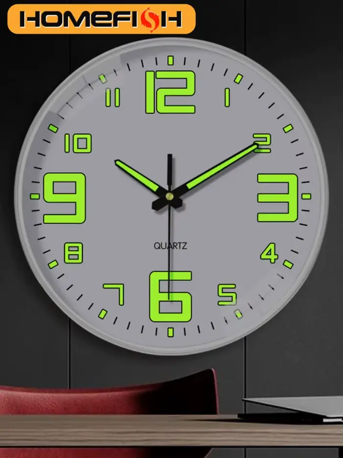 Horloge murale lumineuse de 8 pouces