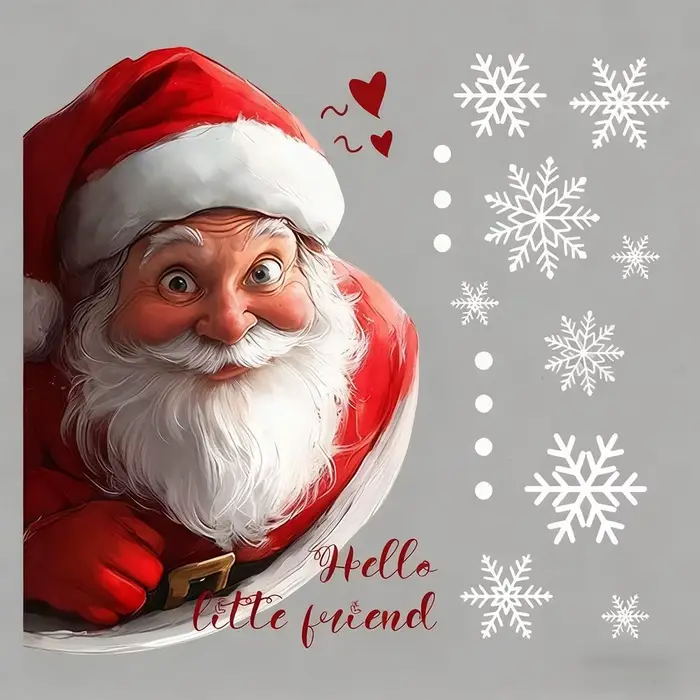 Autocollant de fenêtre simulé du père noël