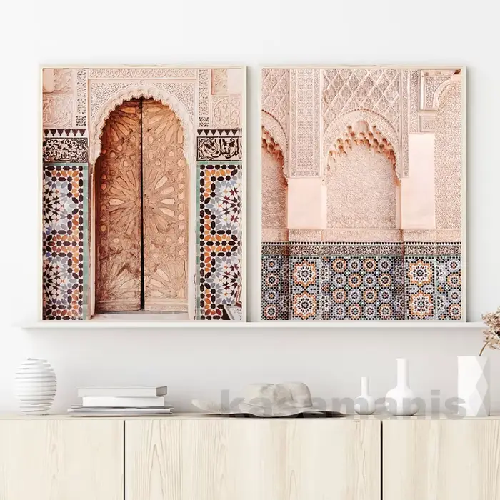 Peinture sur toile d'art mural marocain
