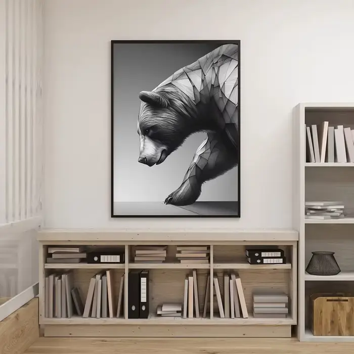 Affiche d'art animalier abstrait