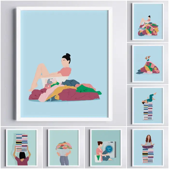 Impression d'art de couleurs pastel flottant sur toutes les couleurs