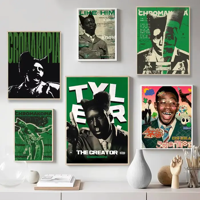 Affiches Vintage de rappeur t-tyler créateur c-hromakopia