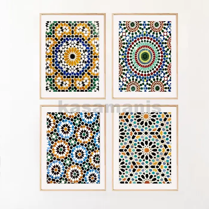 Peinture sur toile d'art mural marocain