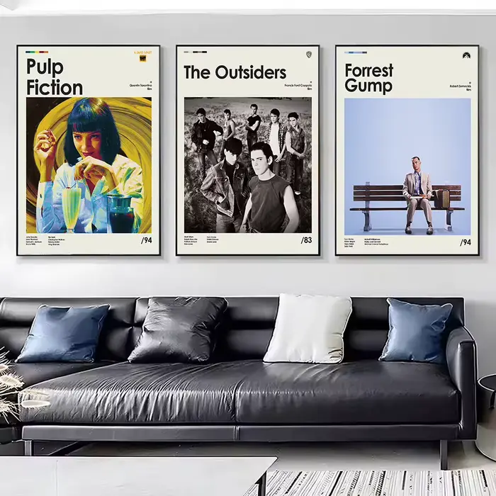 Affiche minimaliste classique de films et séries télévisées