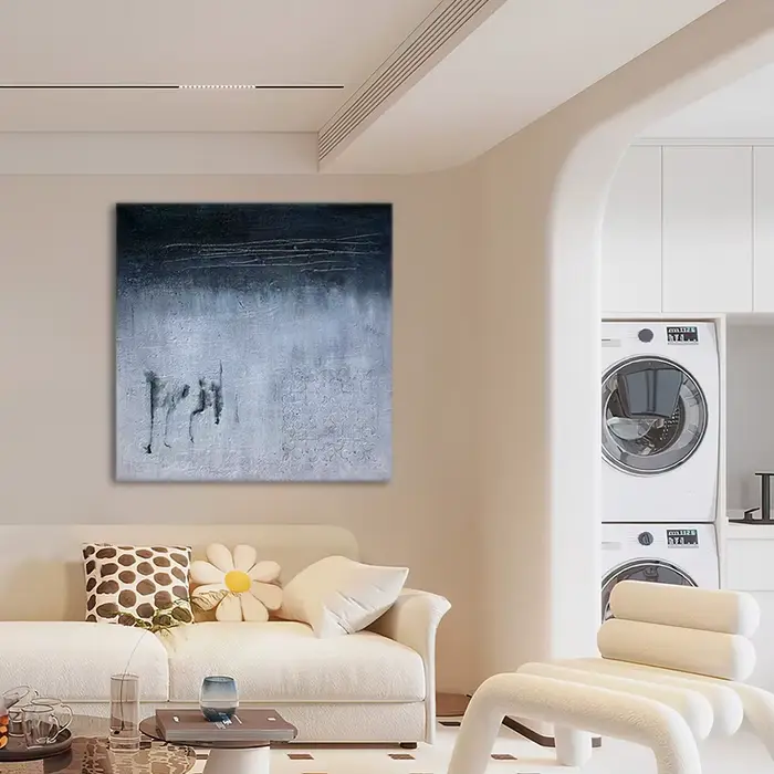 Peinture à l'huile faite à la main, Art moderne en acrylique, Design original, Image texturée sur to