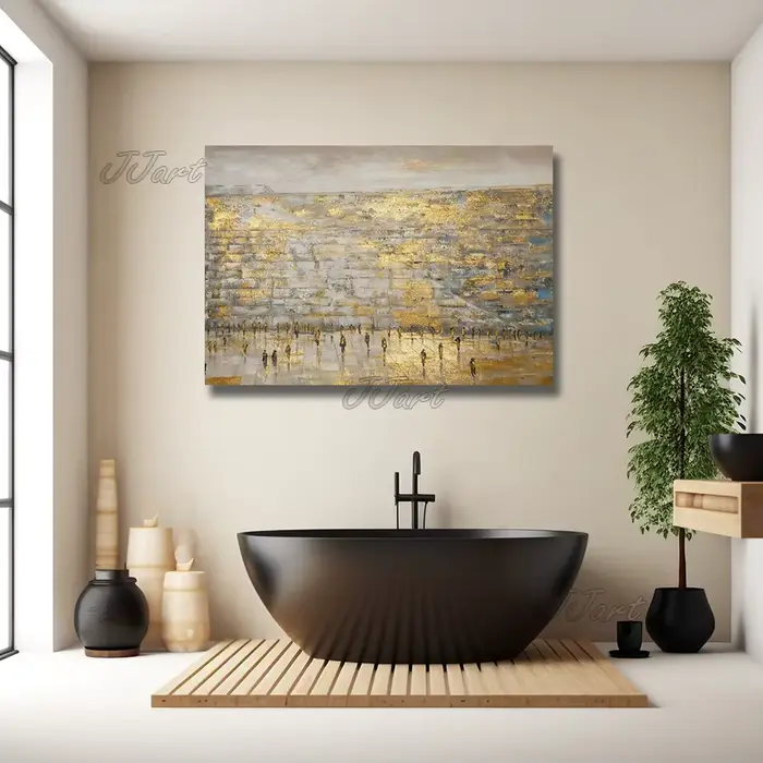 Peinture à l'huile sur toile originale juive