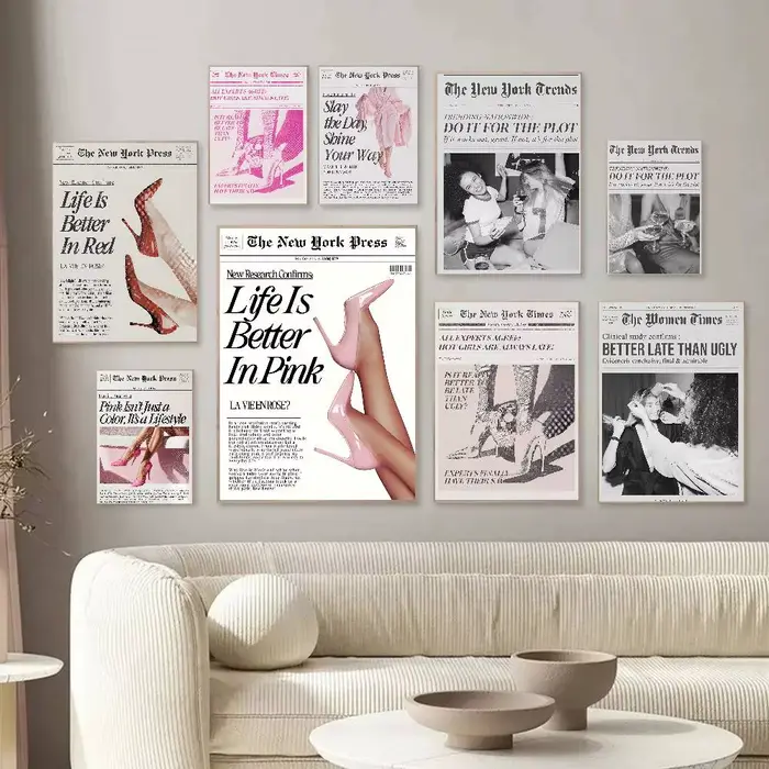 Affiche vintage style journal