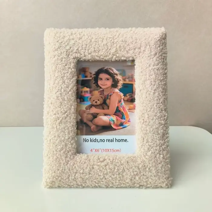 Cadre photo en fausse fourrure pour animaux de compagnie
