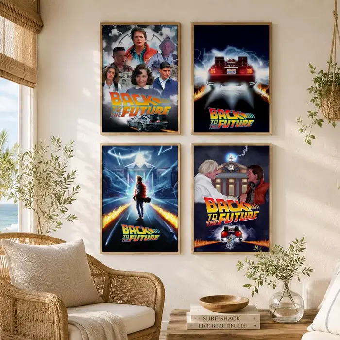 Affiche de film science-fiction B-Back to the Future