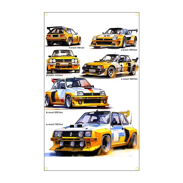 Affiche de voiture imprimée en Polyester, drapeau de voiture de course R, bannière 60x90cm/90x150cm 