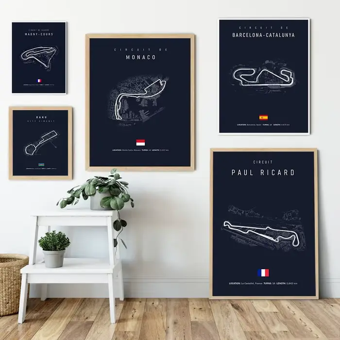 Affiche de Circuit F1, île Inpu Jerez catalonie Sepang