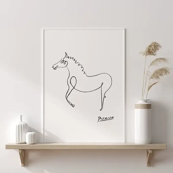 Pablo Picasso imprimer animaux Art abstrait une ligne dessins peinture photos croquis minimaliste mur Art impressions sur toile