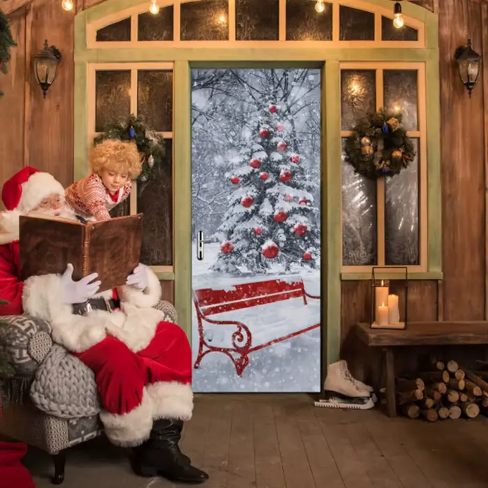 Autocollant mural de décoration de noël en PVC
